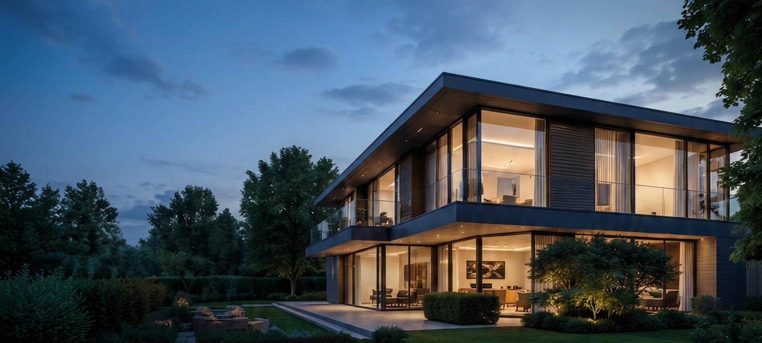Moderne woning met technische installaties